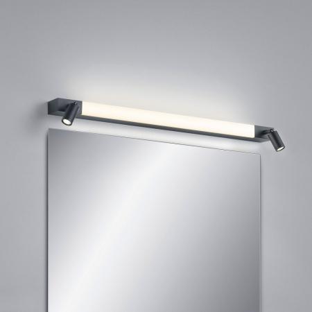 60cm Helestra NERO LED Wand-/Spiegelleuchte Schwarz matt – Dreh- und schwenkbare Badleuchte mit CCT-Switch