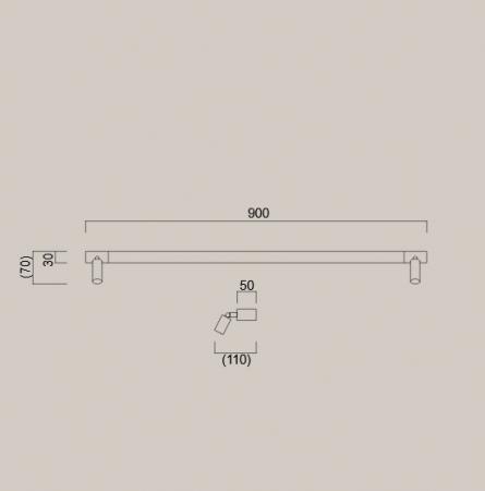 90cm Helestra NERO LED Wand-/Spiegelleuchte Schwarz matt – Dreh- und schwenkbare Badleuchte mit CCT-Switch