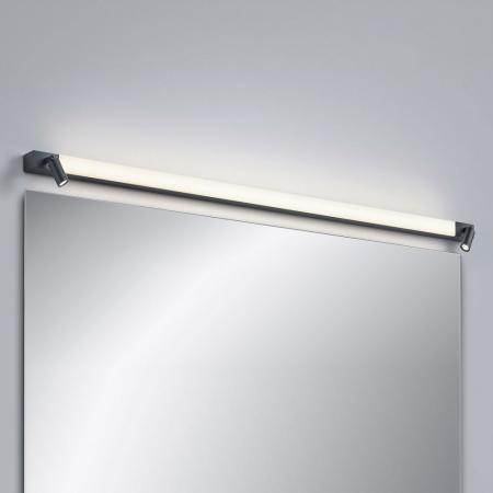 120cm Helestra NERO LED Wand-/Spiegelleuchte Schwarz matt – Dreh- und schwenkbare Badleuchte mit CCT-Switch