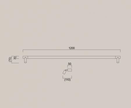 120cm Helestra NERO LED Wand-/Spiegelleuchte Schwarz matt – Dreh- und schwenkbare Badleuchte mit CCT-Switch