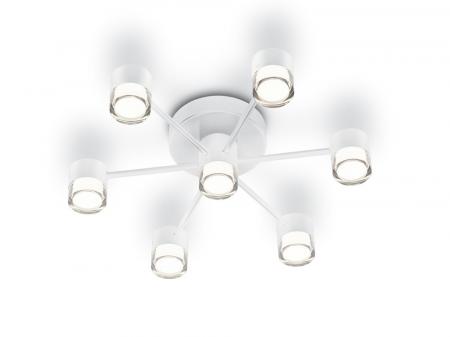 HELESTRA KALA LED Deckenleuchte 25 W 1850 lm 2700 K Warmweiß 7-flammig dimmbar Casambi-fähig Weiß matt
