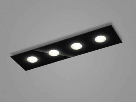 HELESTRA NOMI LED Deckenleuchte 28 W 3180 lm 2700 K Warmweiß 4-flammig dimmbar Schwarz