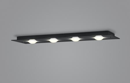 HELESTRA NOMI LED Deckenleuchte 28 W 3180 lm 2700 K Warmweiß 4-flammig dimmbar Schwarz