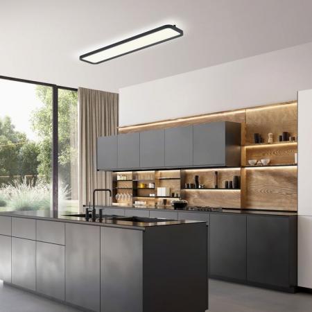 HELESTRA VESP LED Deckenleuchte 50 W 2870 lm 3000 K Warmweiß dimmbar Schwarz matt