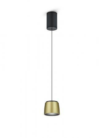 HELESTRA OVE LED Pendelleuchte 16 W 1130 lm 2700 K Warmweiß dimmbar Schwarz Gold