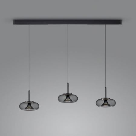 HELESTRA SICA LED Pendelleuchte 3-flammig 27 W 2780 lm 2700 K Warmweiß dimmbar Schwarz matt