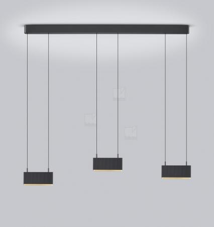 Helestra LED Pendelleuchte KOBE in schwarz - gold dimmbar