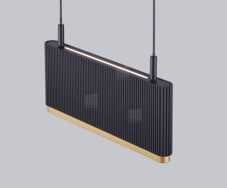 Helestra LED Pendelleuchte KOBE in schwarz - gold dimmbar