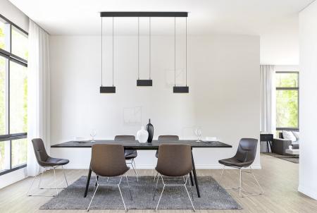 Helestra LED Pendelleuchte KOBE in schwarz - gold dimmbar