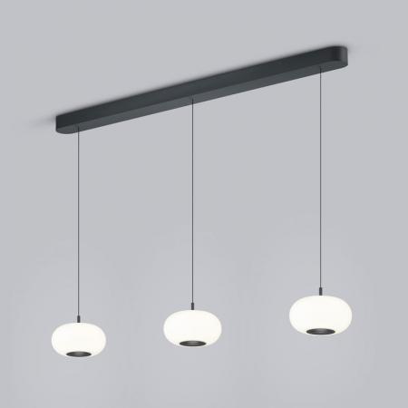 HELESTRA SAPO LED-Pendelleuchte 3-flammig 36 W 3270 lm 2700 K Warmweiß Plus 36° 230 V dimmbar Schwarz