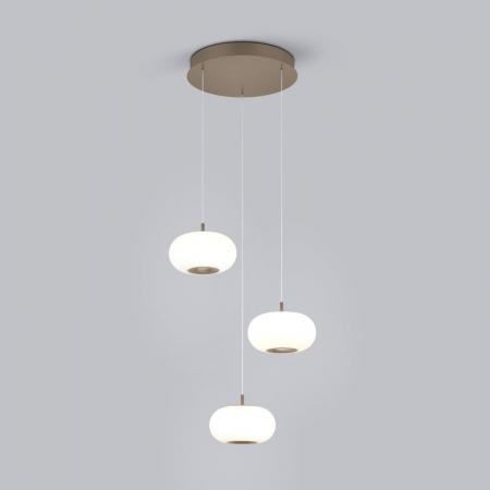 HELESTRA SAPO LED-Pendelleuchte 3-flammig rund 36 W 3270 lm 2700 K Warmweiß Plus 36° 230 V dimmbar Coffee