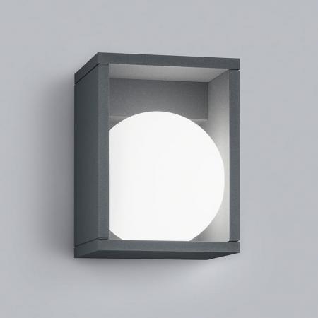 HELESTRA DAY LED-Wandleuchte 8,3 W 590 lm 3000 K Warmweiß Ra 90 230 V IP65 Graphit