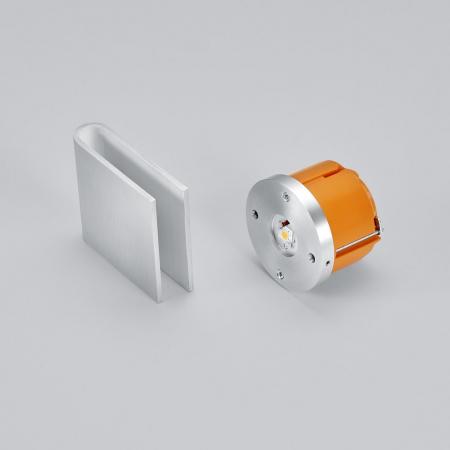 HELESTRA CANO LED-Wandeinbauleuchte 9,7 W 980 lm 2700 K Warmweiß Ra 90 230 V IP20 Aluminium matt  62 mm Einbaubreite