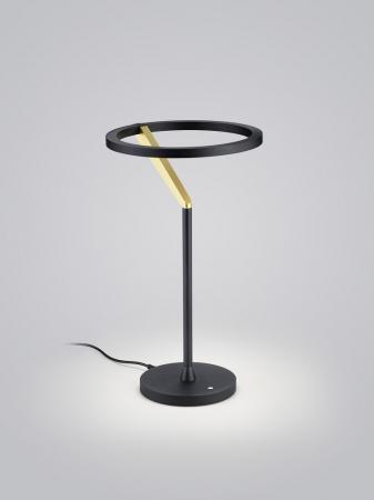 HELESTRA ELARA LED-Tischleuchte Mattschwarz-Mattgold 12 W 2700 K Warmweiß 820 lm Touchdimmer