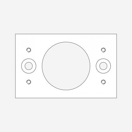 HELESTRA LUZ 44 Adapterplatte für Erdspieß Stahl verzinkt 95 × 60 × 6 mm