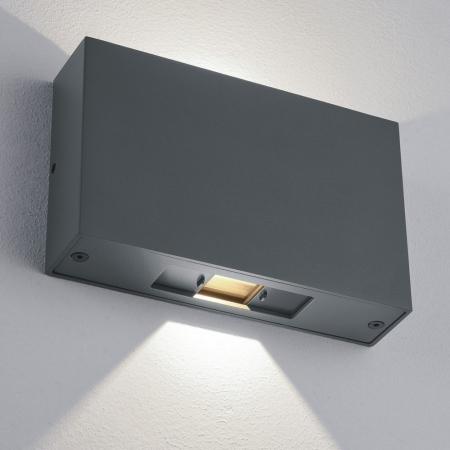 Helestra PARI Wandleuchte graphit – IP65 Außenleuchte mit verstellbarem Lichtaustritt