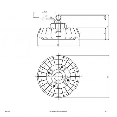 EVN LED Hallenleuchte schwarz rund IP65 4000K 100W 13000lm
