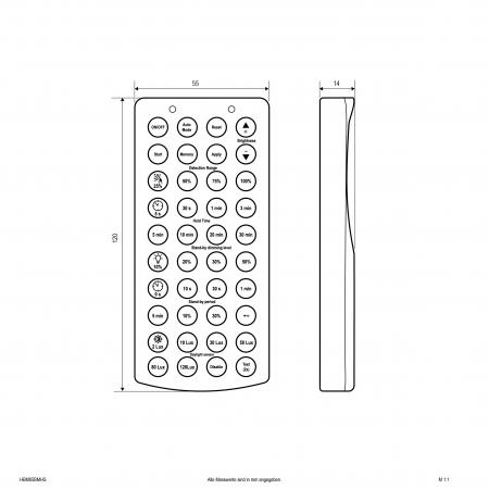 EVN Handsender für die Sensoren HBM65BM und HBL65BM. HBM65BMHS