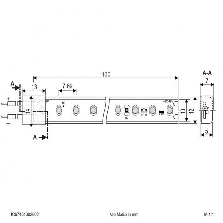 EVN Niedervolt LED-Strip, IP67, kürzbar IC67481302802