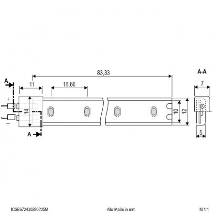 EVN Niedervolt LED-Strip, IP67, kürzbar ICSB672430280225M