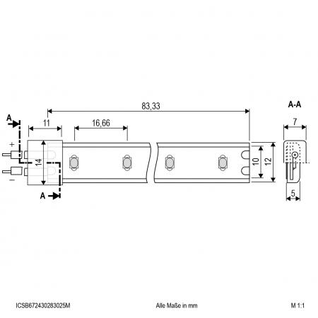 EVN Niedervolt LED-Strip, IP67, kürzbar ICSB672430283025M