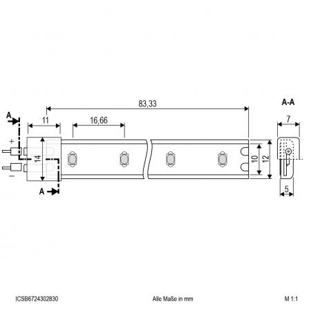 EVN Niedervolt LED-Strip, IP67, kürzbar ICSB6724302830