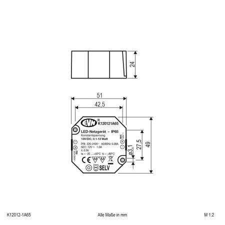 EVN 12V/DC LED-Netzgerät K120121A65