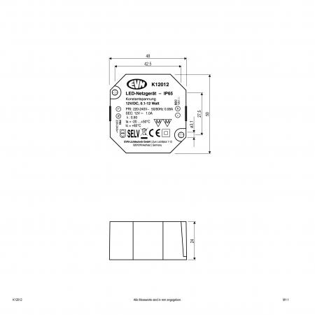 EVN 12V/DC LED-Netzgerät K12012