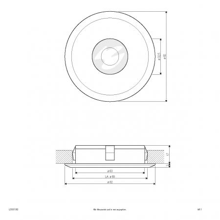 EVN L23031302 LED Einbauleuchte 3W 285lm 3000K IP20 rund Aluminium Ø82mm Einbaudurchmesser 68mm