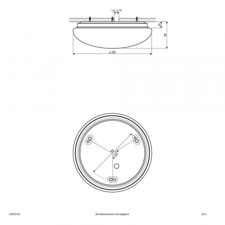 EVN LED Deckenleuchte für Flure und Feuchträume rund weiß IP44 12W 3000K warmweißes Licht