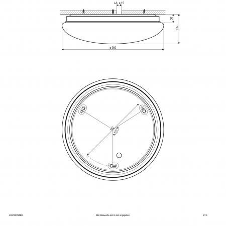 EVN LED Anbauleuchte, IP54 mit Bewegungsmelder L360180125BM