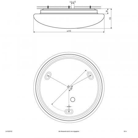 EVN Helle LED-Deckenleuchte auch geeignet für das Badezimmer & den Außenbereich rund weiß IP44 32W 3000K warmweißes Licht