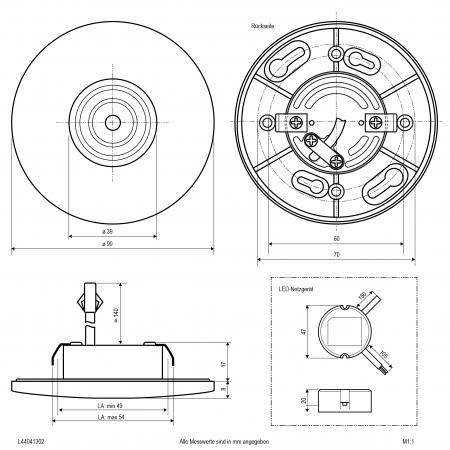 EVN LED Deckeneinbauleucht inkl. Netzgerät L44041302