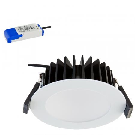 Badezimmer LED Deckeneinbaustrahler rund weiß IP44 4000K dimmbar EVN