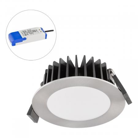 EVN L44101340 LED Deckeneinbauleuchte dimmbar 10W 4000K Chrom IP54 Einbaudurchmesser 85mm