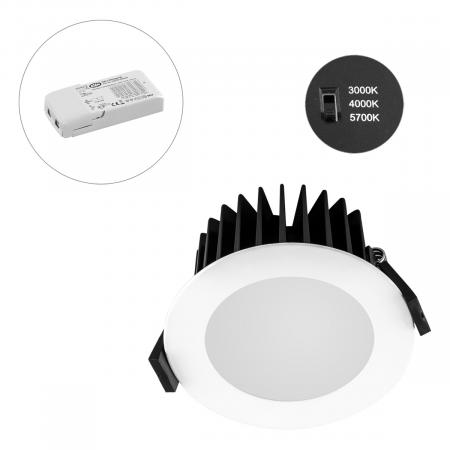 EVN L44D100125 LED Deckeneinbauleuchte Weiß Ø103 mm Einbaudurchmesser 85 mm