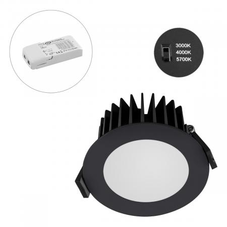 EVN L44D101625 LED Deckeneinbauleuchte anthrazit Ø103 mm Einbaudurchmesser 85 mm
