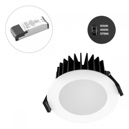 EVN L44N100125 LED Deckeneinbauleuchte weiß Ø103 mm Einbaudurchmesser 85 mm