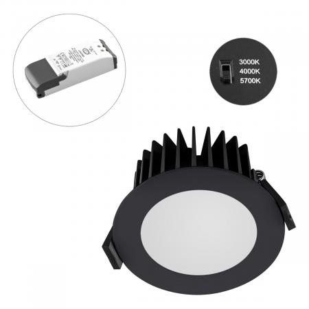 EVN L44N101625 LED Deckeneinbauleuchte anthrazit Ø103 mm Einbaudurchmesser 85 mm