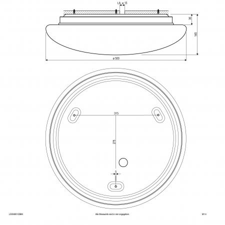 EVN LED Anbauleuchte, IP54 mit Bewegungsmelder L500400125BM
