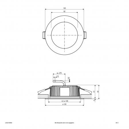 EVN L5424139902 RGBW-LED Deckeneinbauleuchte Chrom