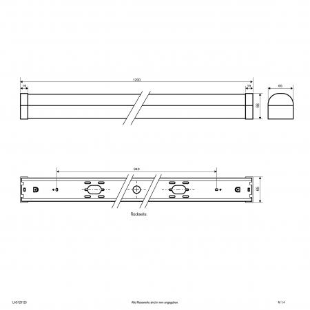 EVN LED Anbauleuchte, IP20, CCT- und Powerswitch LAS120125