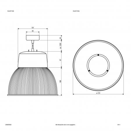 EVN LED Low Bay, IP40, Powerswitch und CCT-Switch LBM206025