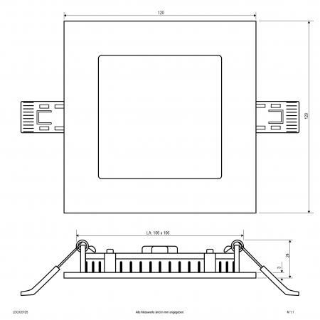EVN LED Einbaupanel LDQ120125