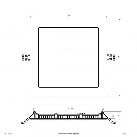 EVN LED Einbaupanel LDQ220125