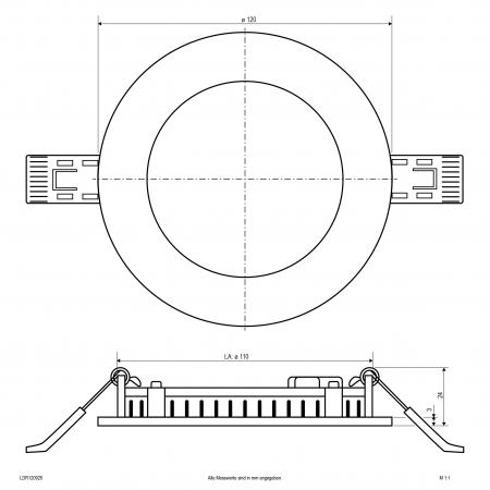 EVN LED Einbaupanel LDR120925