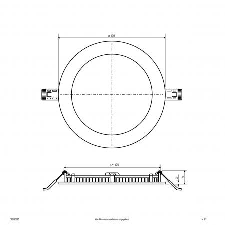 EVN LED Einbaupanel LDR190125