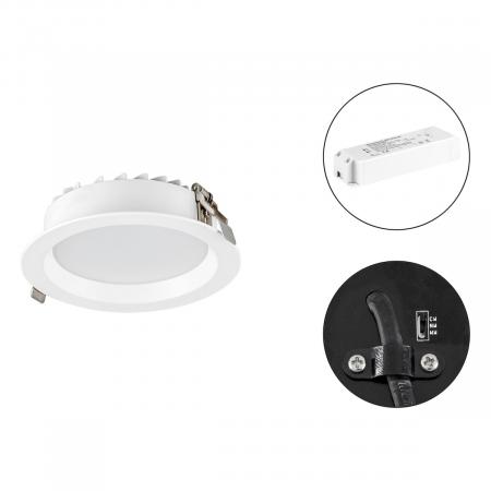 EVN LED Deckeneinbauleuchte LN54150125 | 15 W | 1380–1580 lm | 3000–5700 K | IP54 | dimmbar | Ø 145 mm | Einbaudurchmesser 120 mm