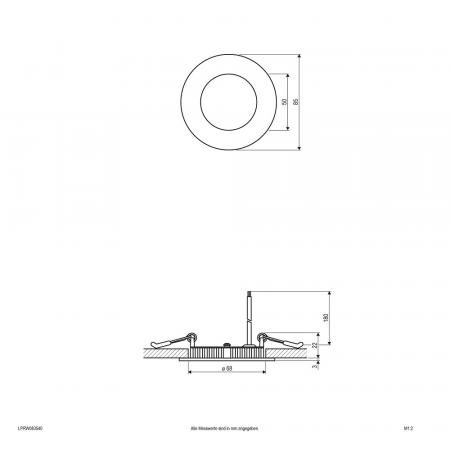 EVN LED Einbaupanel mit universalweißem Licht rund weiß IP20 5W 4000K EinbauØ68