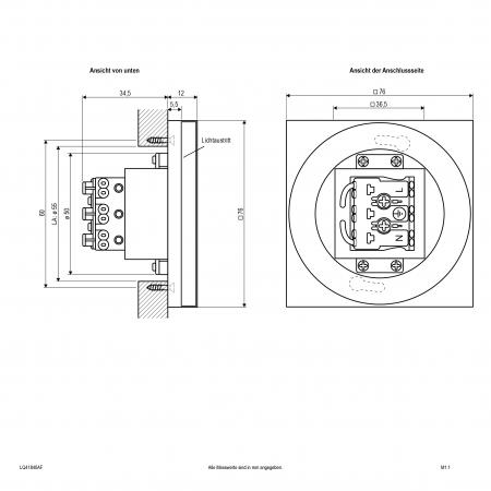 EVN LED Wandeinbauleuchte, IP44 LQ41840AF